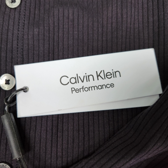 NWT Calvin Klein Performance stretch Women's top - Black XL - Picture 2 of 5